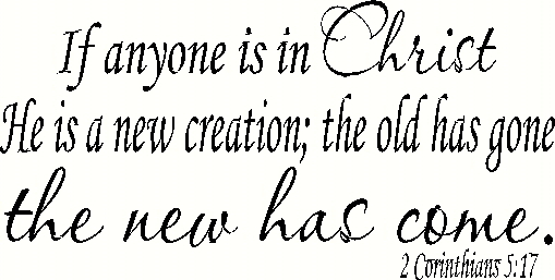 2 Corinthians 5:17 V2 11"x22" Bible Verse Wall Decal by Scripture Wall Art