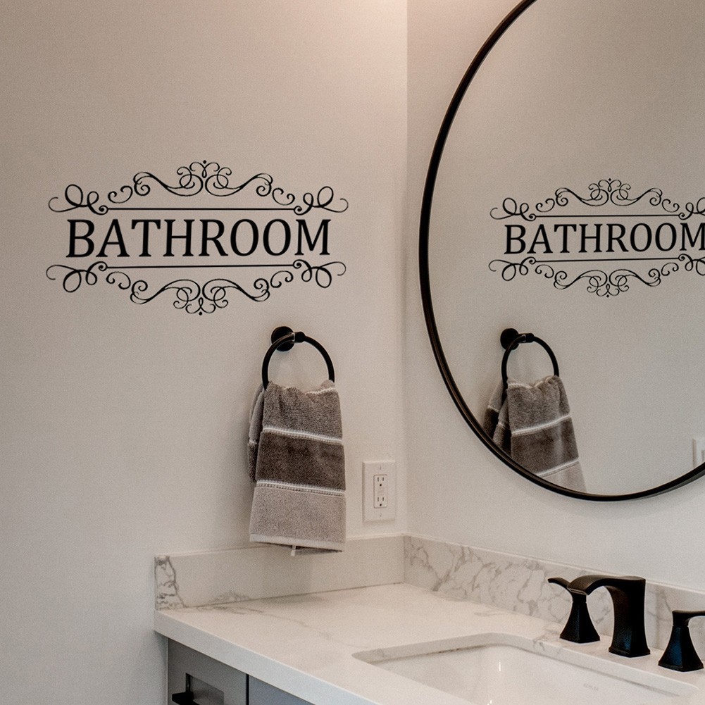 Bathroom Door Sign Lanel Sticker Decorative Sticker For Bathroom Toilet