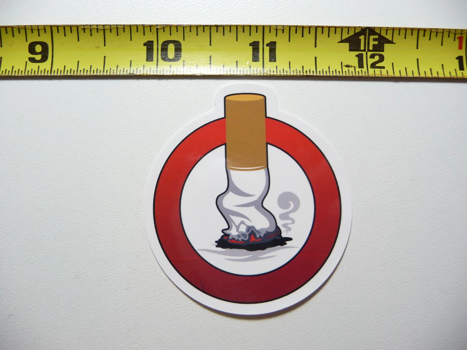 NO SMOKING CIGARETTE BUTT SMALL STICKER DECAL BUSINESS COMPANY POLICY DOOR