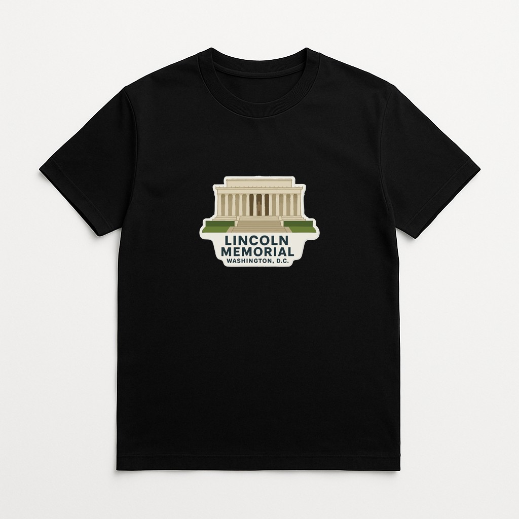 Lincoln Memorial Washington DC Iron On Heat Transfer Vinyl HTV Die-Cut Symbolic