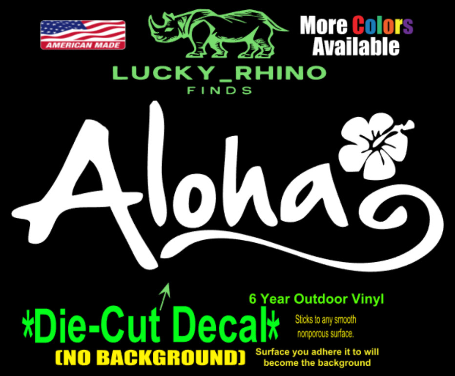 Aloha Hawaii Lilo And Stitch Car Window Vinyl Decal Bumper Sticker