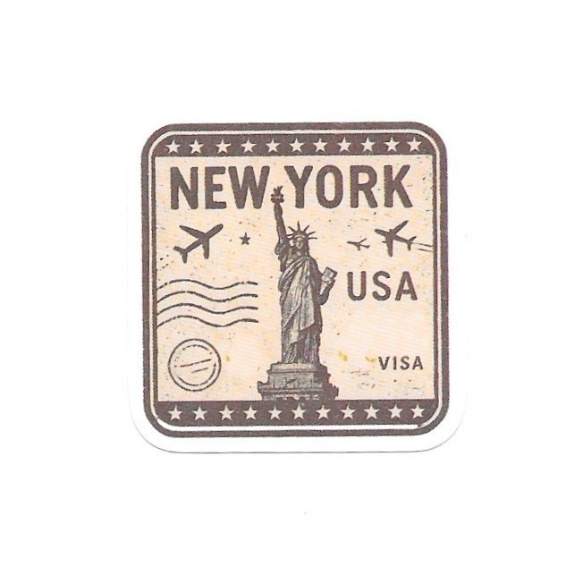 New York USA Vinyl Sticker Statue of Liberty Travel Souvenir Laptop Art Gift