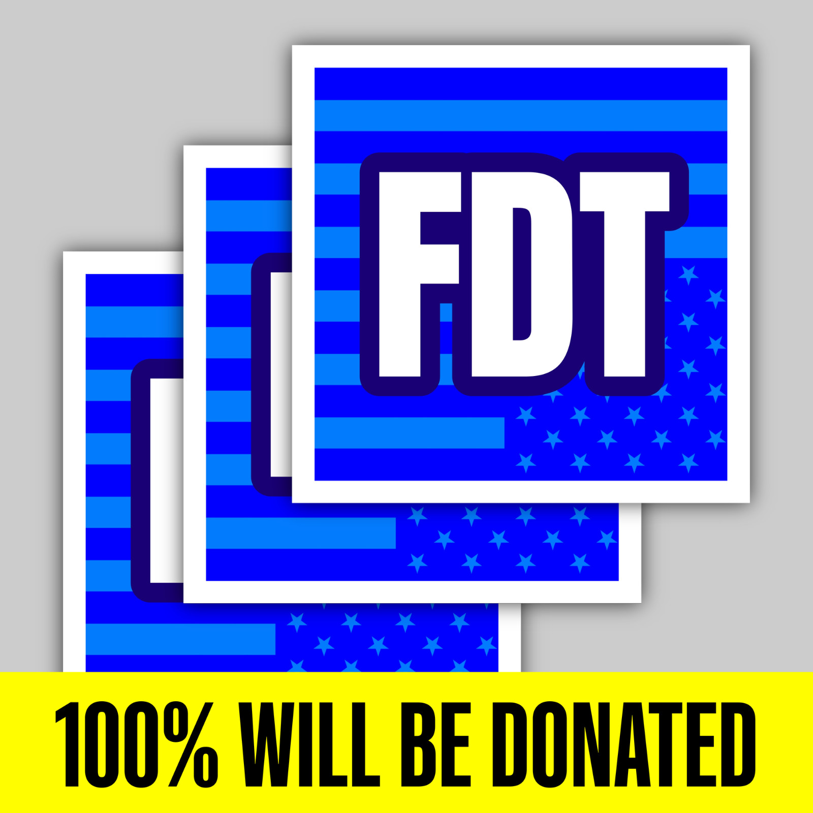 "FDT" Anti-Trump Antifascist 3 Sticker Pack (5 inches)