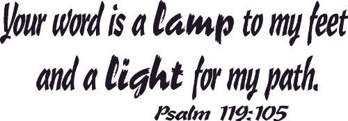 Psalm 119:105, 11 x 22 Bible Verse Wall Decal ~ Scripture Wall Art Decor