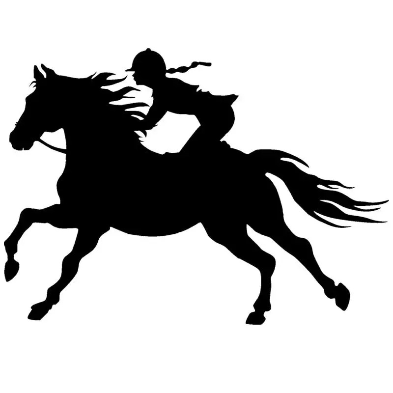 Horse Racing Women Equestrian Wall Sticker Horse Riding Racecourse Farm Bedroom