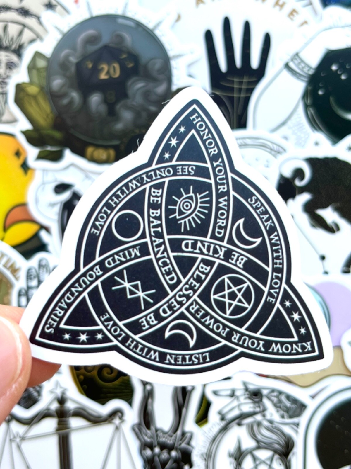 5-50 pcs Gothic Zodiac Stickers, Retro Astrology Tarot Horoscope Laptop Decals