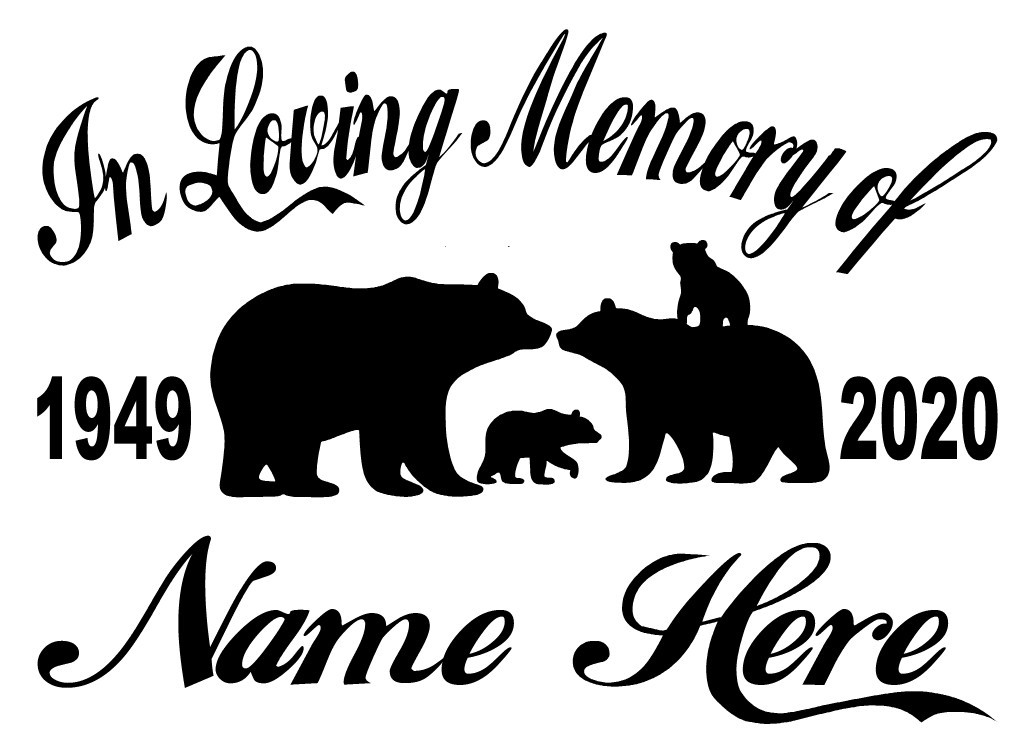 In Loving Memory of Decal – Bear Family Outdoors Compass Memorial Sticker