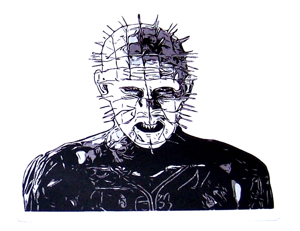 HELLRAISER Pinhead Cut Sticker Decal Movie Horror Film Hellraiser Cenobites
