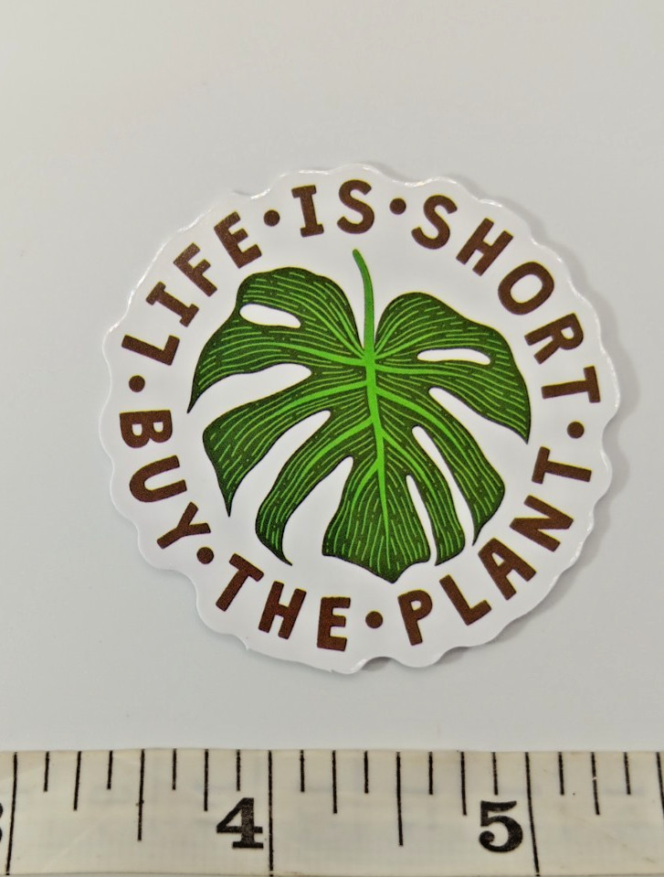 Plants-Humor-Garden-Funny-Happy-Vinyl Sticker-Decal-NWOT-Free Shipping!