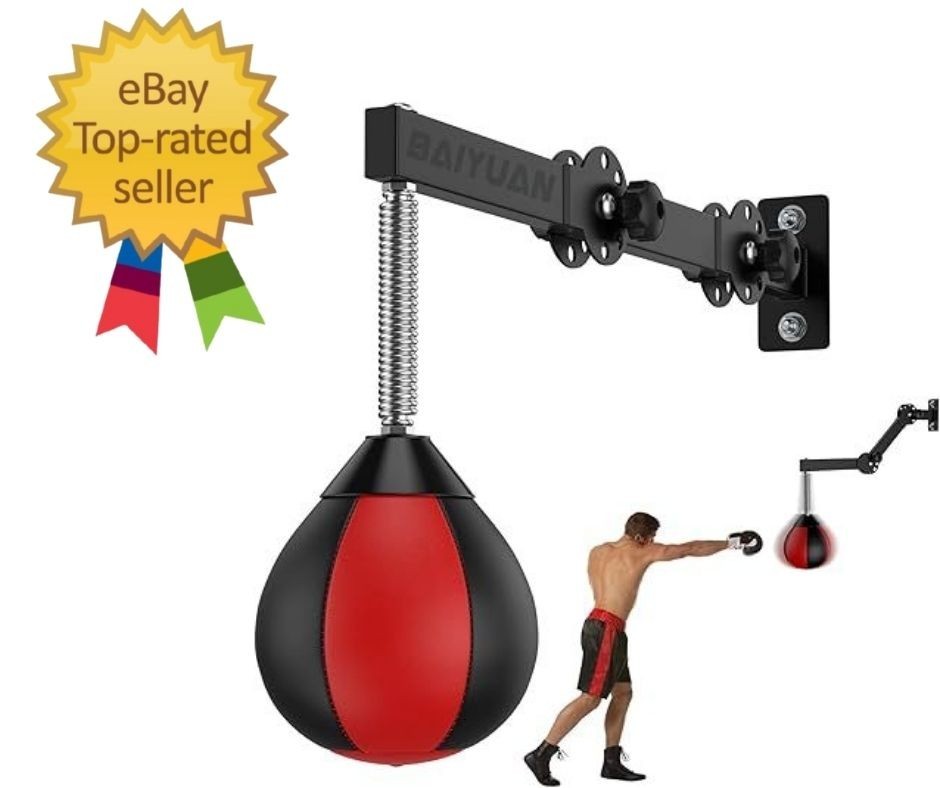 Durable Faux Leather Speed Bag with Adjustable Height for All Ages – Boxing Gear