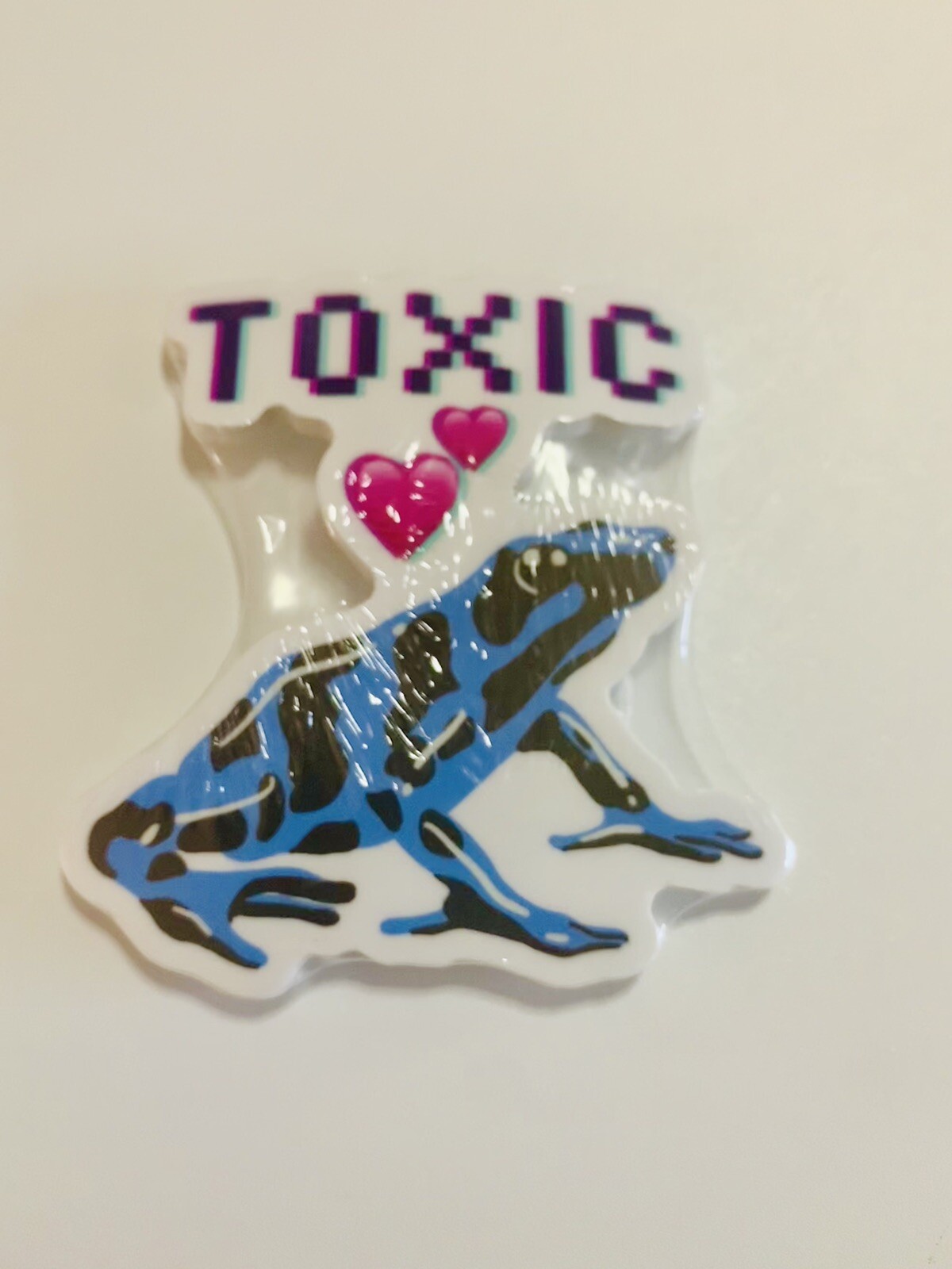 Cute poison dart frog sticker / Kawaii Stationary / TOXIC sticker