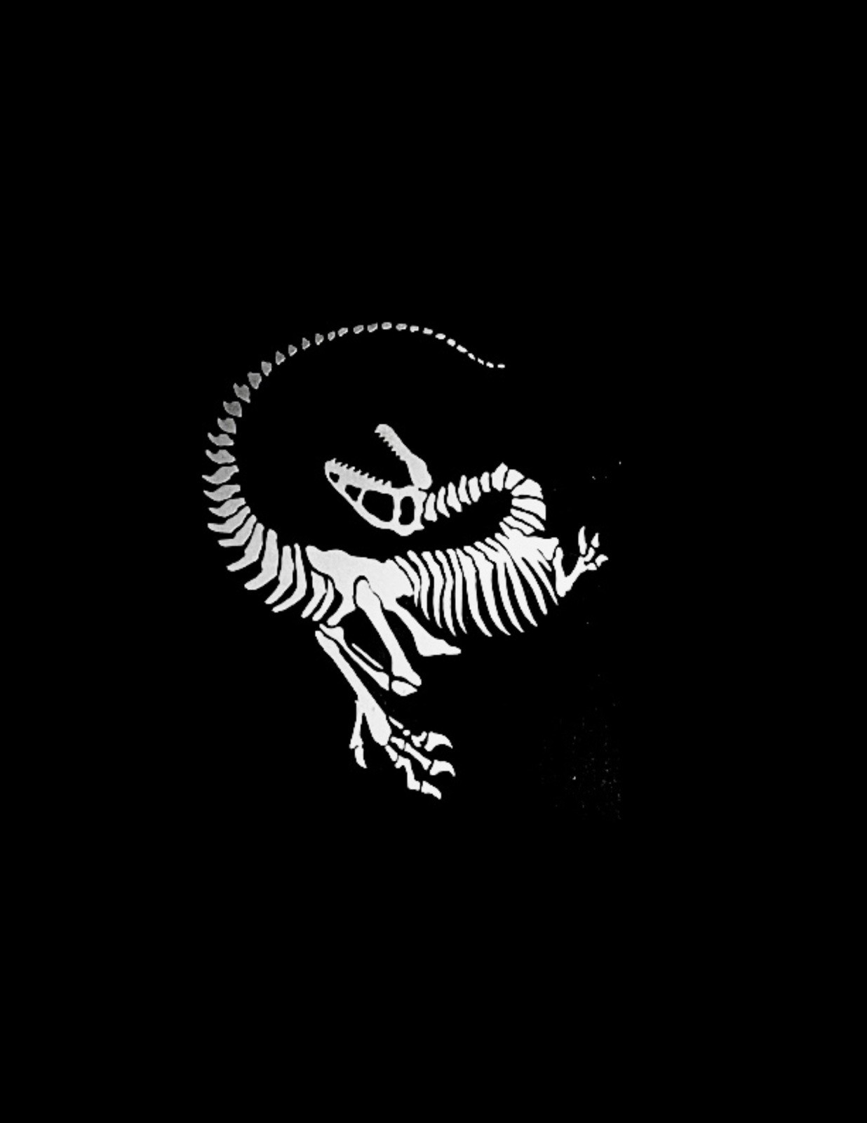 VELOCIRAPTOR Skeleton Dinosaur Sticker, Decal Vinyl For Laptop, Helmet