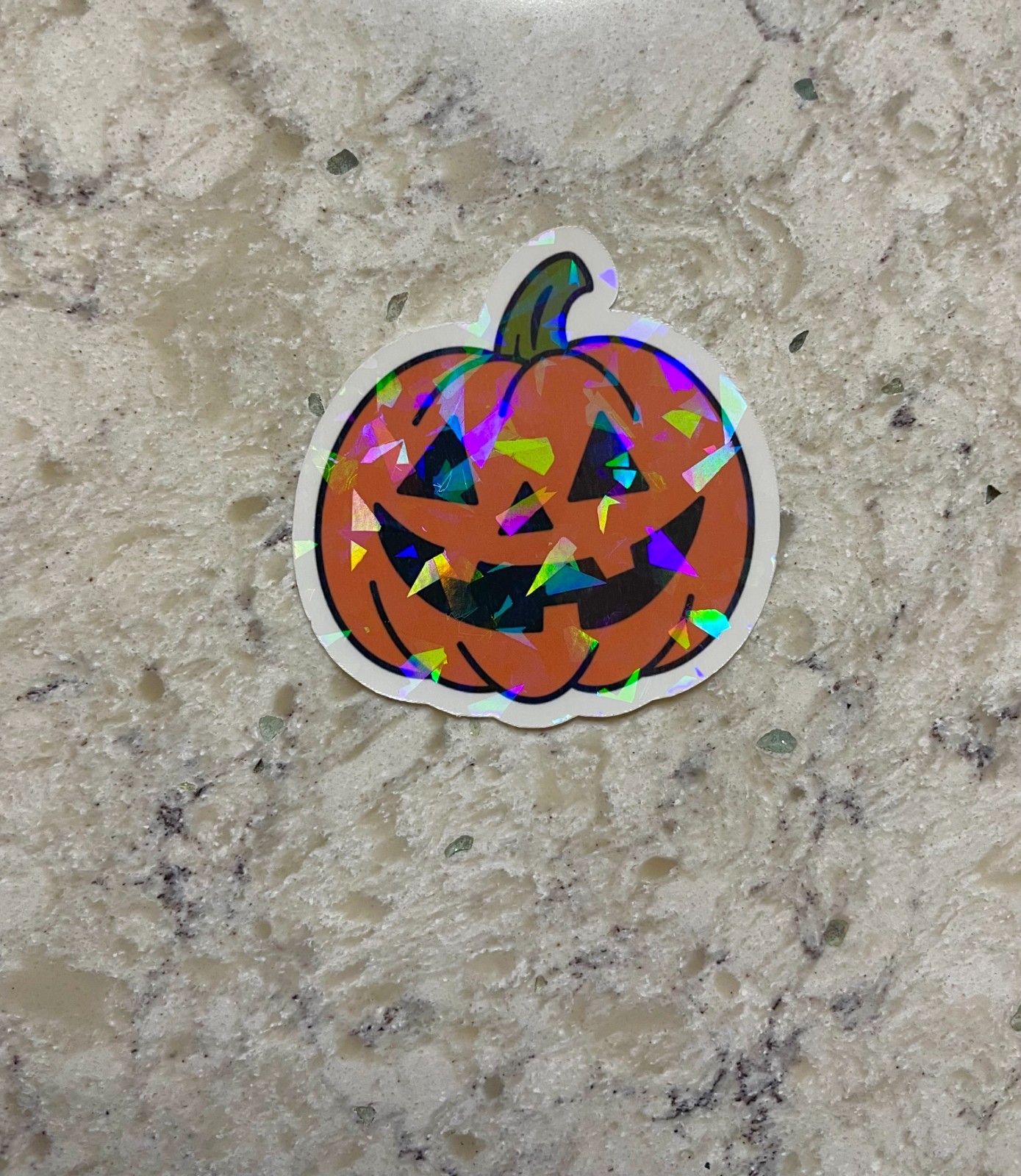 Pumpkin Sticker l Gloss or Holographic Laminate l Waterproof Decal
