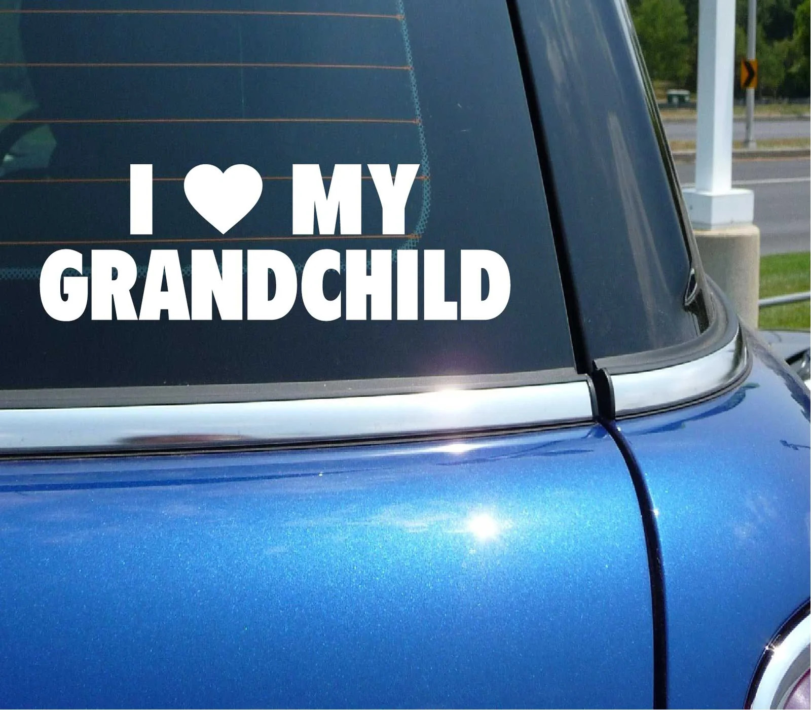 I HEART LOVE MY GRANDCHILD DECAL STICKER ART CAR WALL DECOR