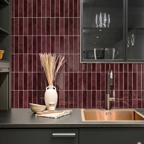STICKGOO 10-Sheet Peel and Stick Backsplash Tile, Self Adhesive Vinyl Wall Ti…