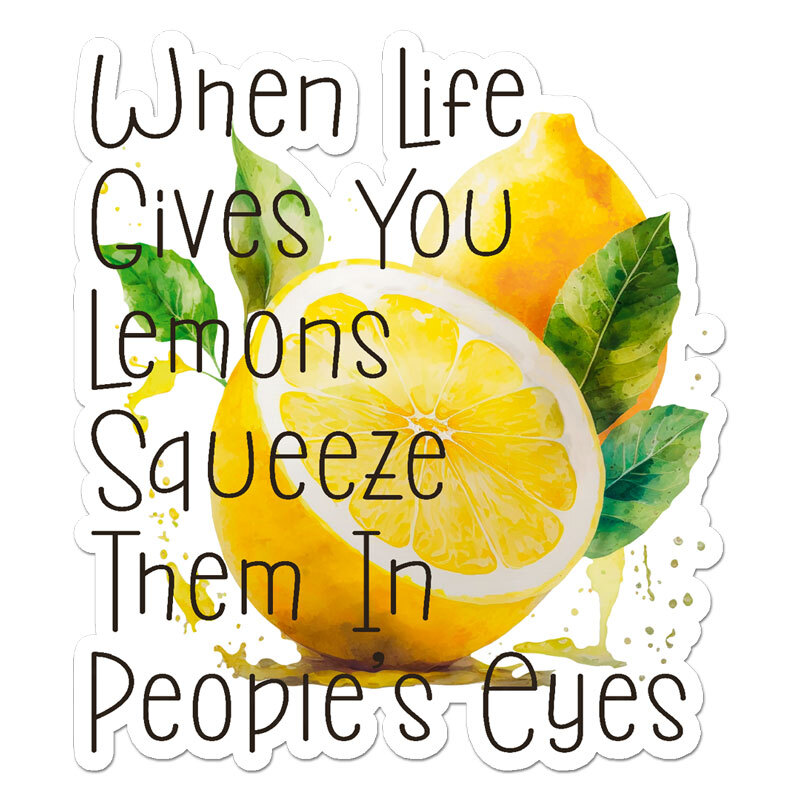 Life Gives Lemons, Vinyl Decal Sticker, Indoor Outdoor, 3 Sizes, #11755