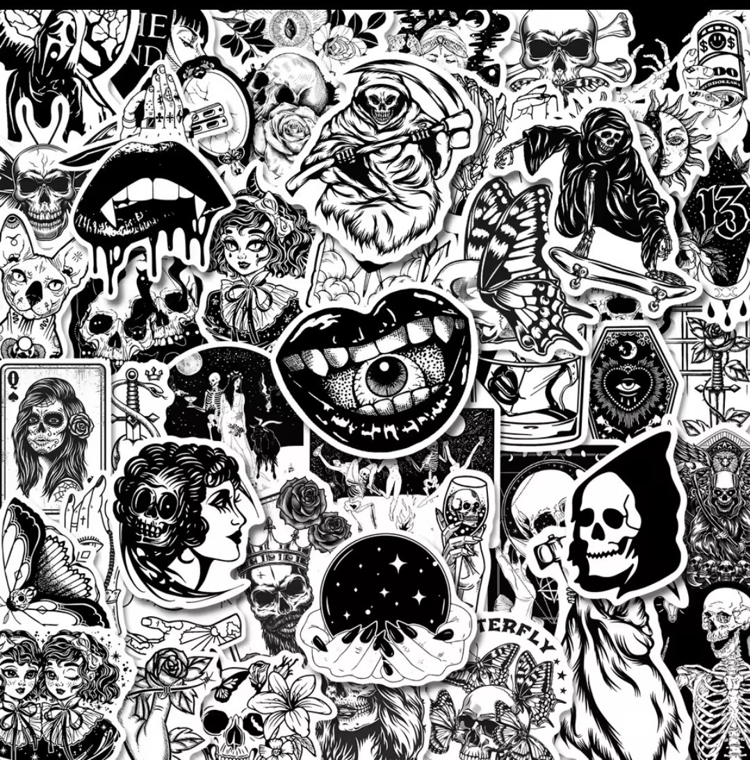 10 pc Gothic Sticker Set Collectible Stickers ST9