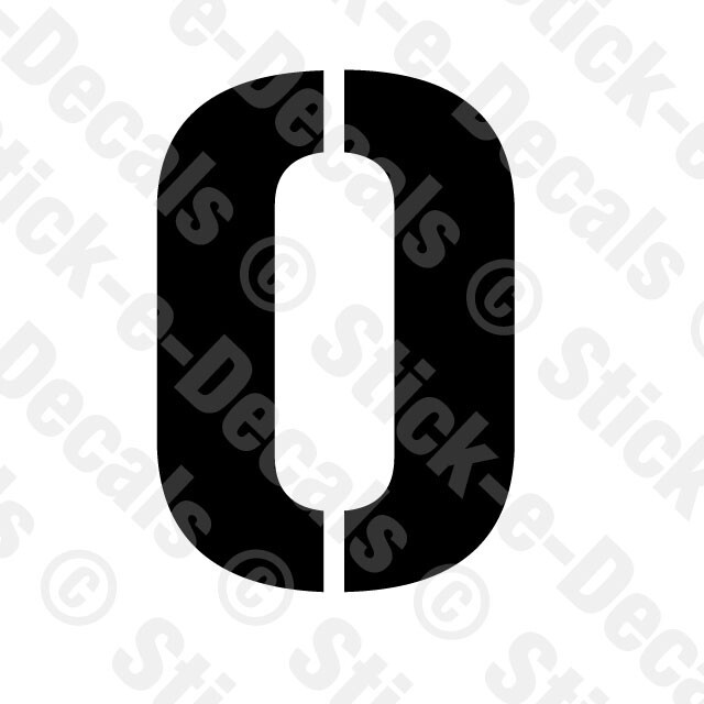 Number ZERO 0 Vinyl Die Cut Decal Sticker – RACING NUMBER Custom GP