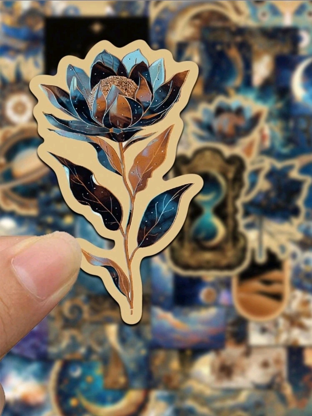 25Pcs Mystical Universe Strange Beauty Planets Flowers Creative Stickers