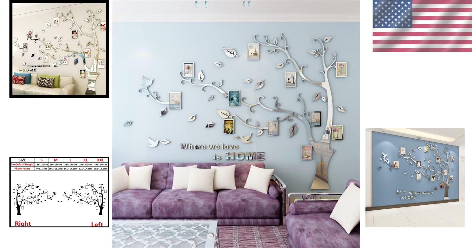 3D Tree Wall Stickers – DIY Photo Frame Tree Wall
