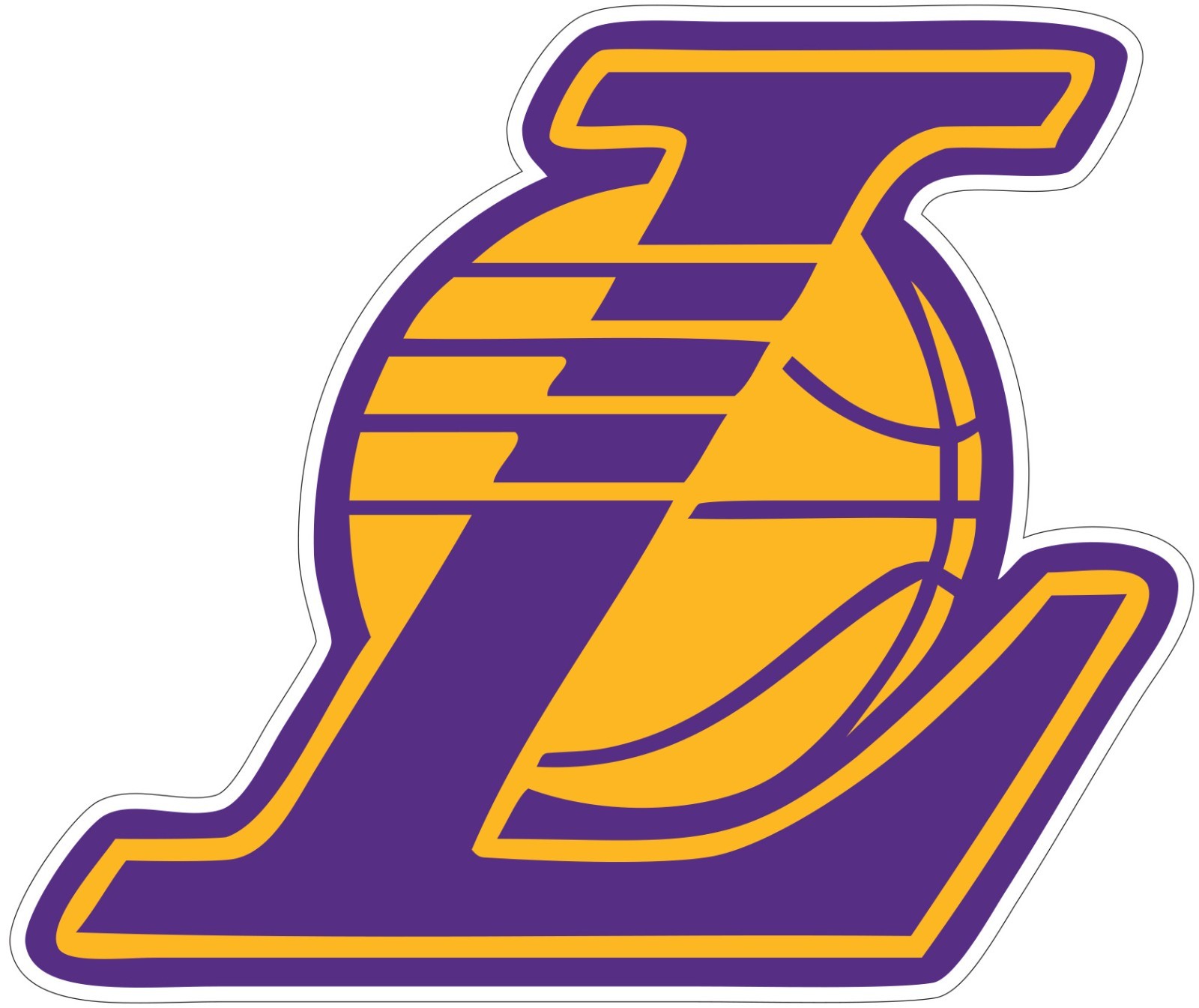 Los Angeles Lakers Indoor Wall Vinyl Decal Sticker 5" – 52"