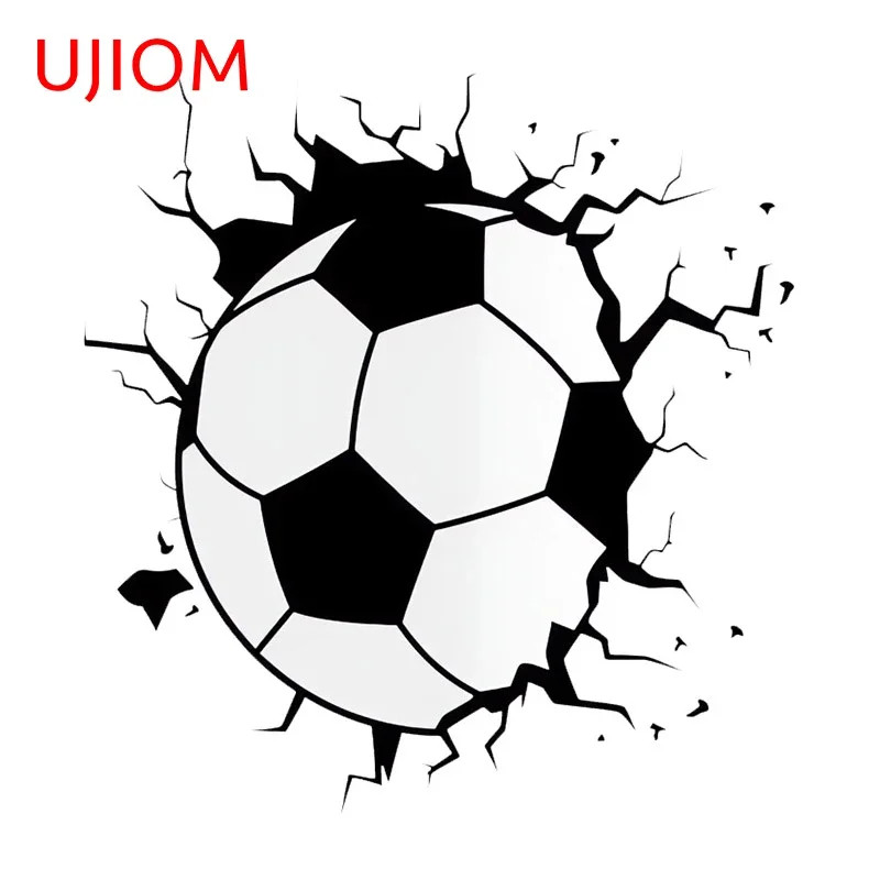 UJIOM Football 3D Crack Wall Sticker Scratch-Proof Vinyl Decal Creativite Room