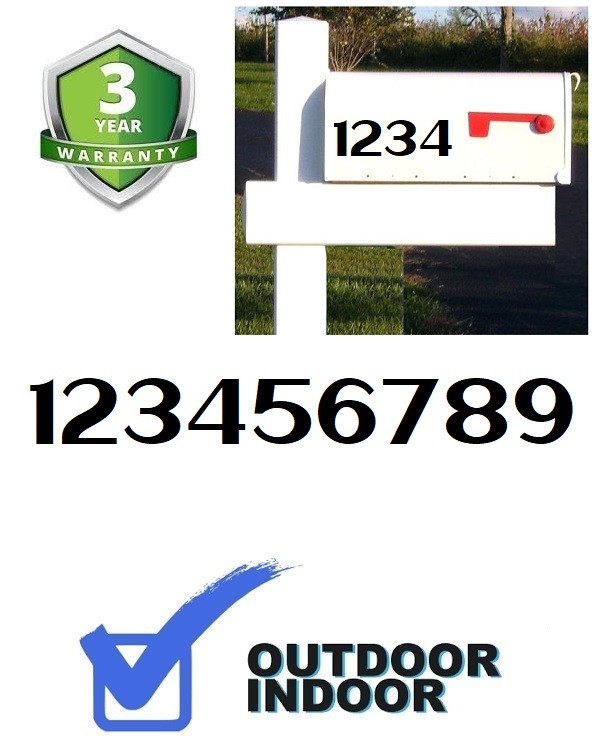 Lot of 40 White,Black, Silver Vinyl Mailbox,Tool Box,Locker Numbers Haarlem BOLD