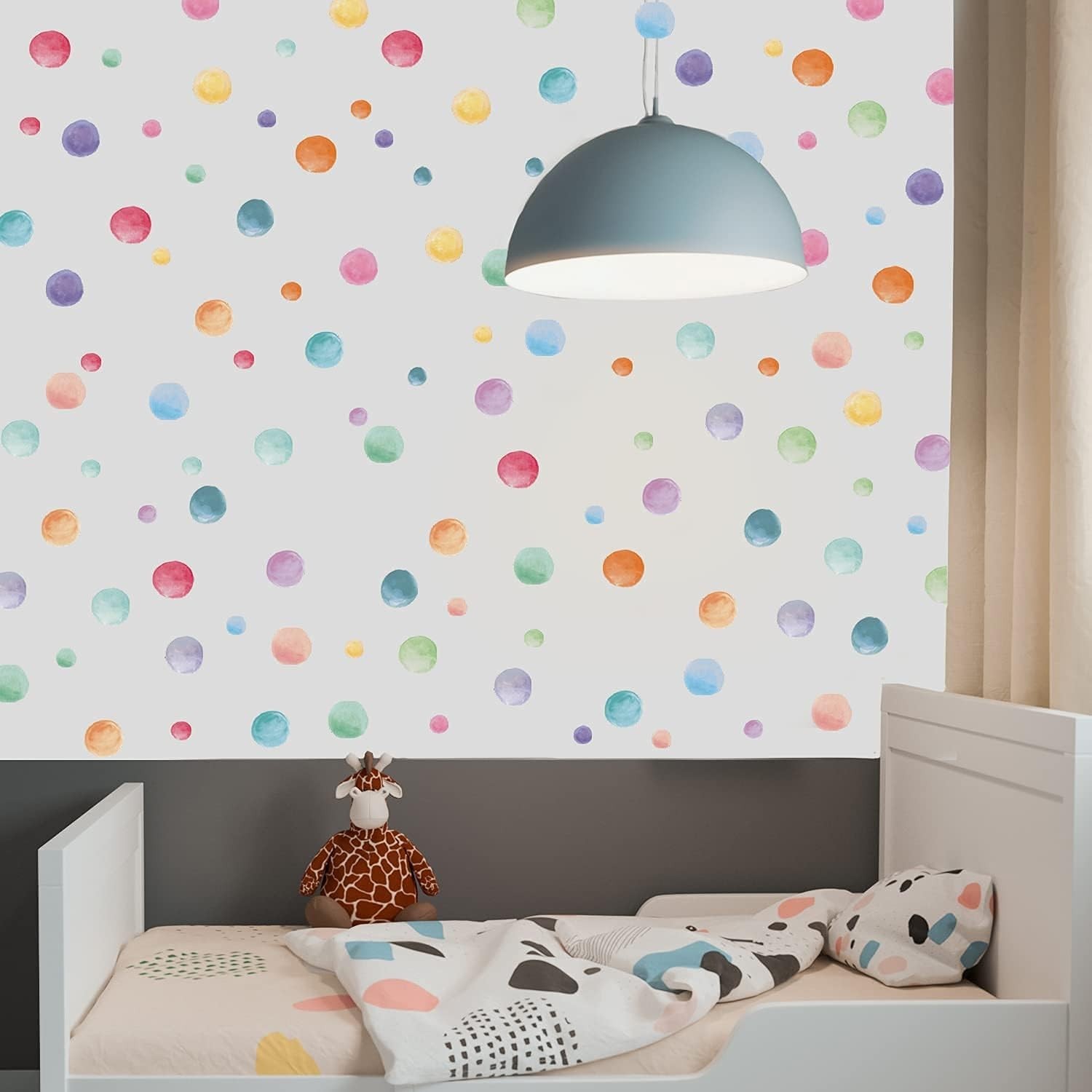 123 Pcs Pastel Polka Dots Wall Stickers, Colorful Round Wall Decal, Peel and …