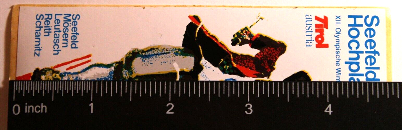 1976 Innsbrock Austria Olympics Walter Potach 5x2in STICKER Decal Vinyl Souvenir