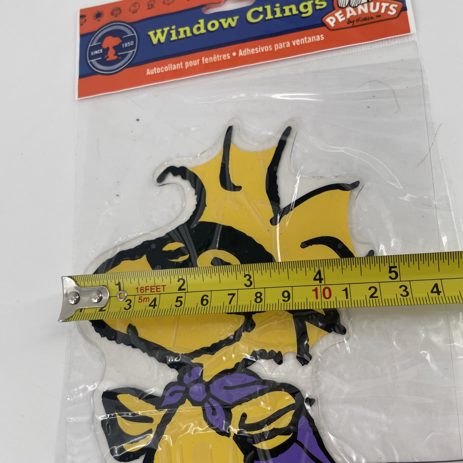 3 Halloween Peanuts Window Clings Charlie Brown Woodstock Lucy 2 Sided 8 x 4 in