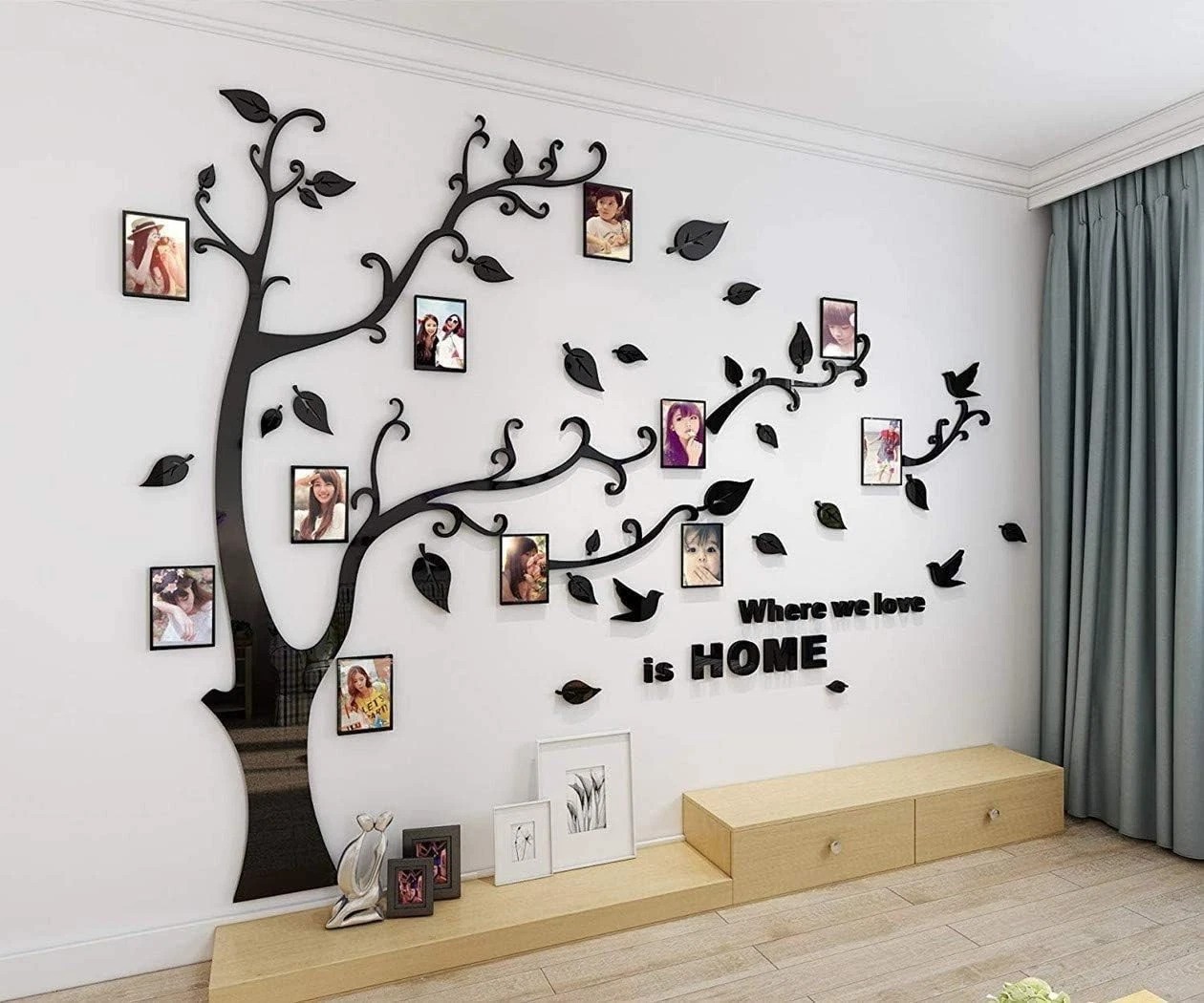 Create Your Own Art with 3D Tree Wall Decals – DIY Family Collage Decor