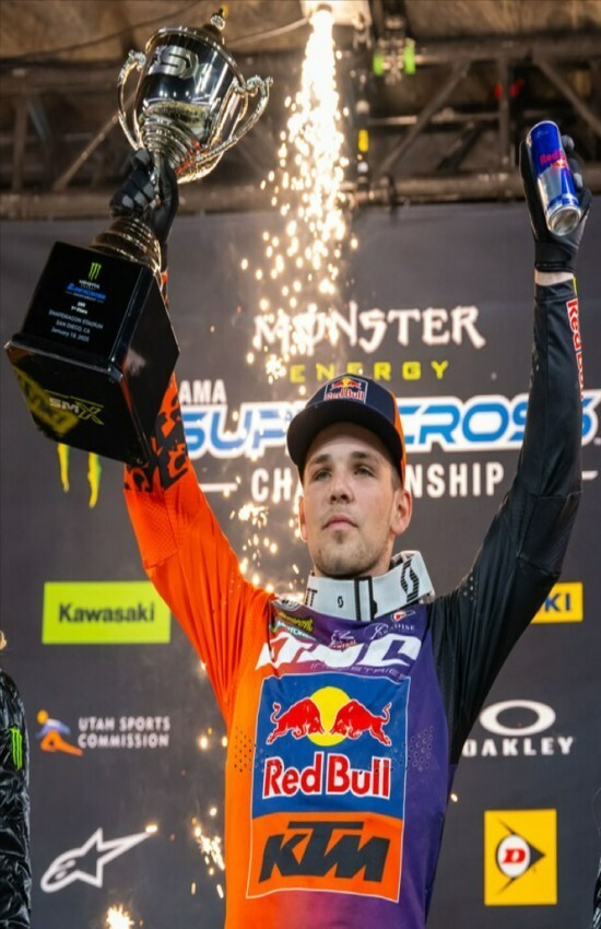 Julien Beaumer Supercross Wall Vinyl Decal First Win Removable Adhesive Backing