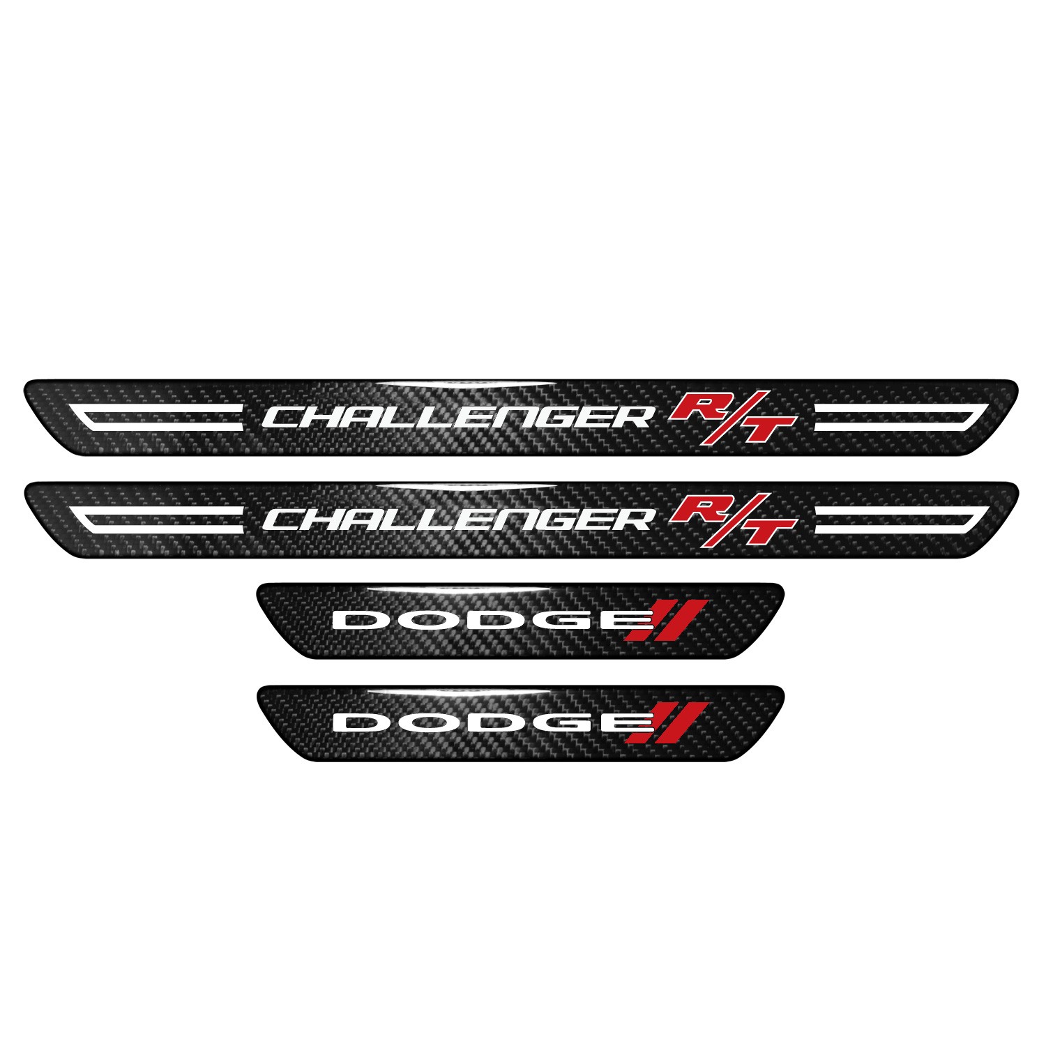 Dodge Challenger R/T Real Carbon Fiber 4 Pcs Door Sill Kick Plates