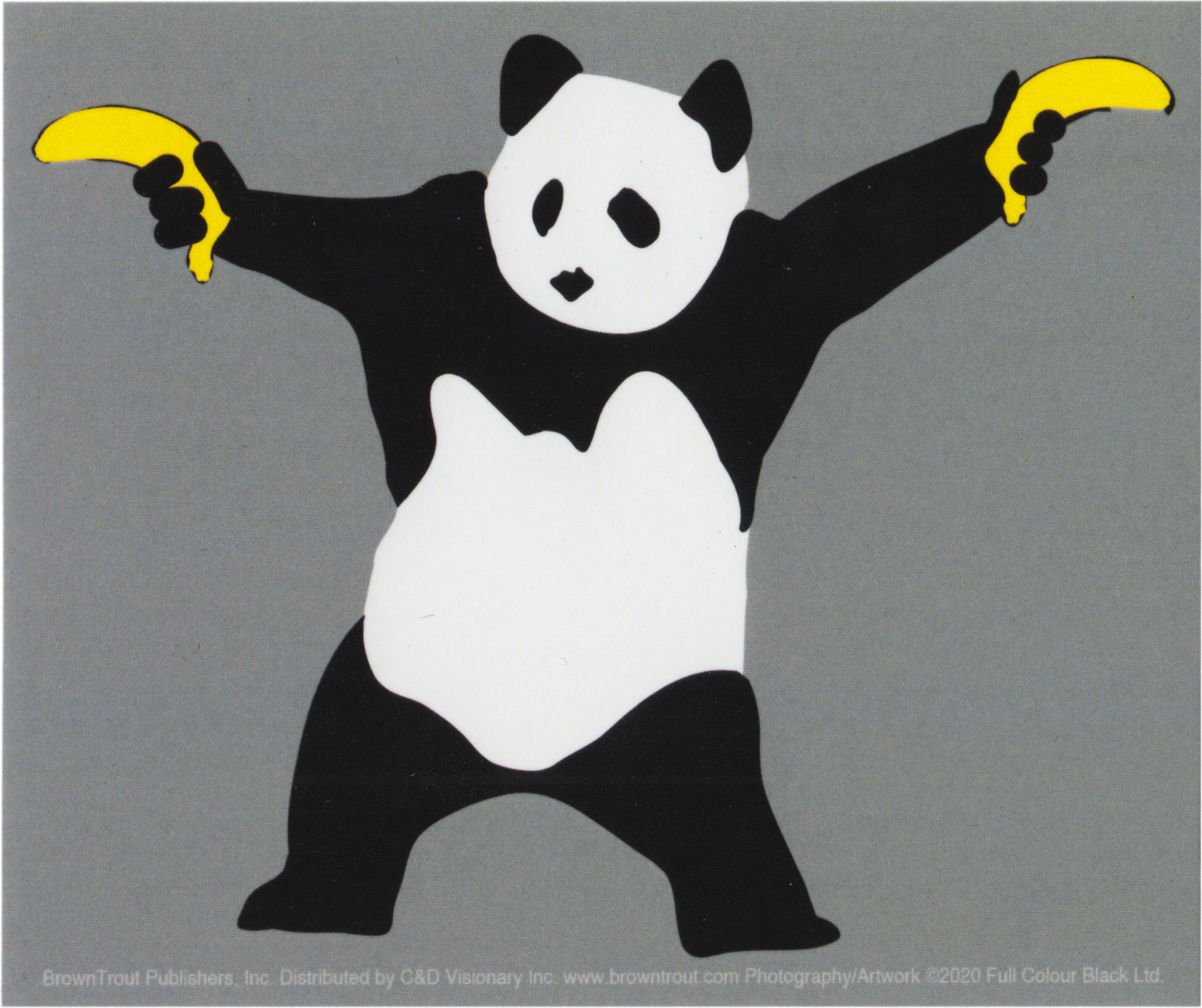 Sticker – Banksy Panda Bear Banana Guns Street Art Graffiti Artist Decal #5772