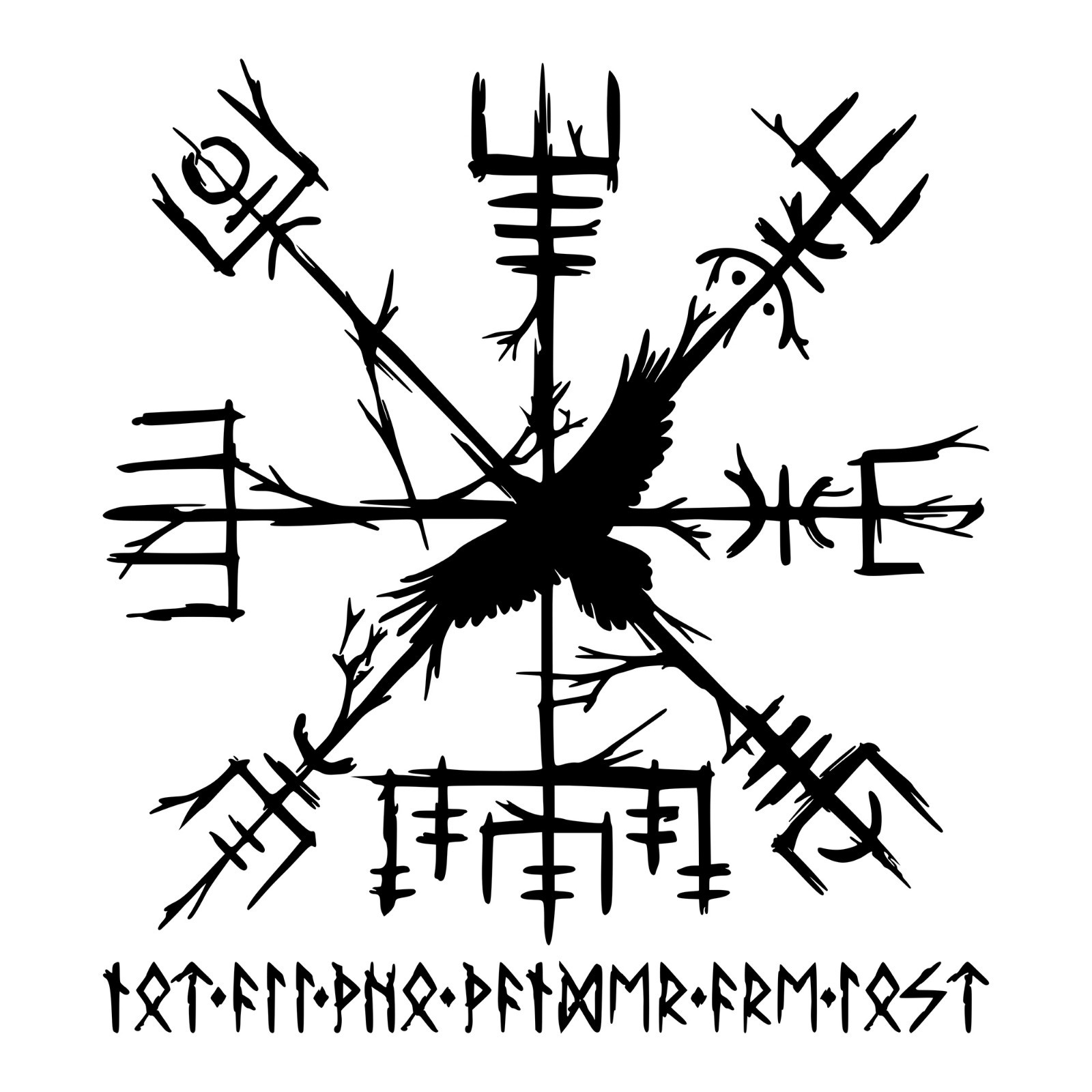 Not All Who Wander Are Lost Viking Compass Vegvisir Raven Vinyl Decal RV Truck