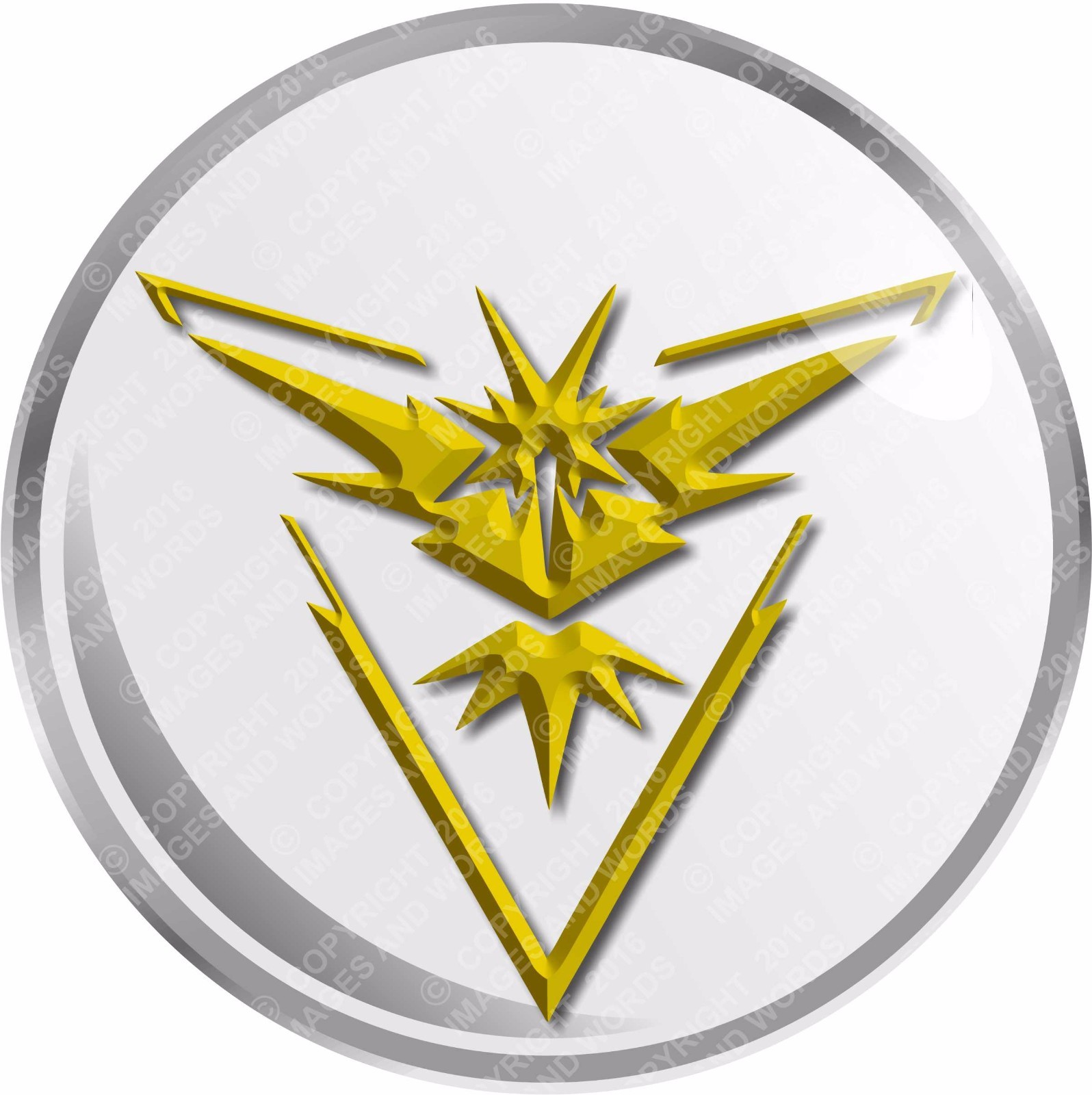 Pokemon GO Team Instinct (Yellow), Mystic (Blue) OR Valor (Red) Logo Wall Decal