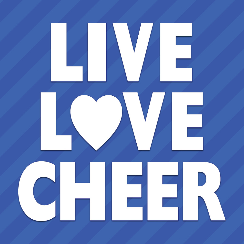 Live Love Cheer Heart Vinyl Decal Sticker