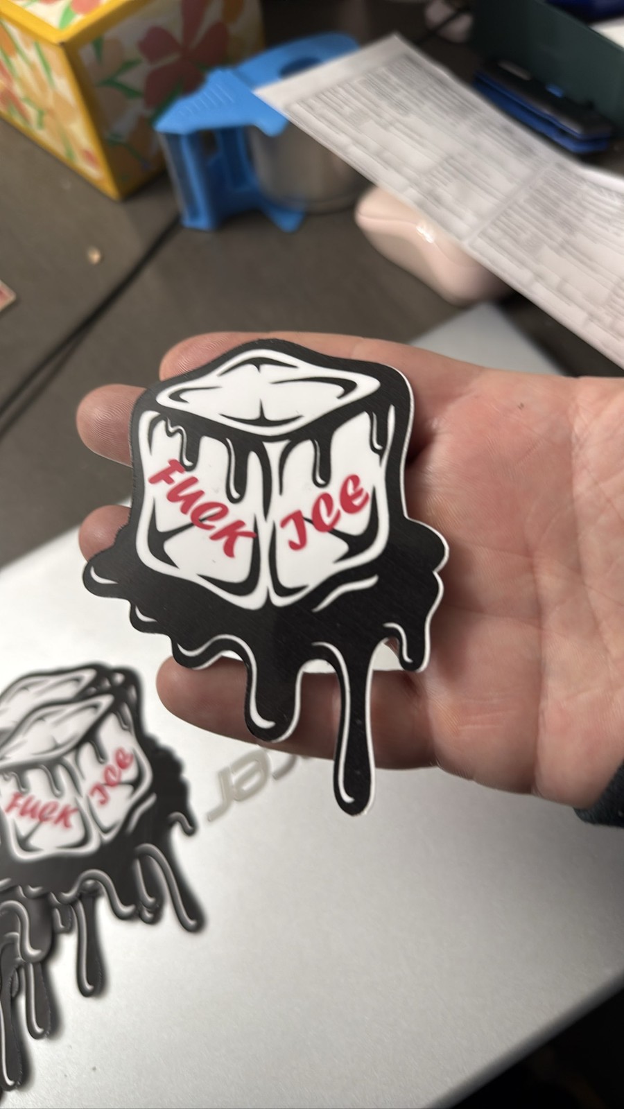 Anti Ice Sticker, 3” vinyl indoor outdoor car laptop skateboard fast shipping