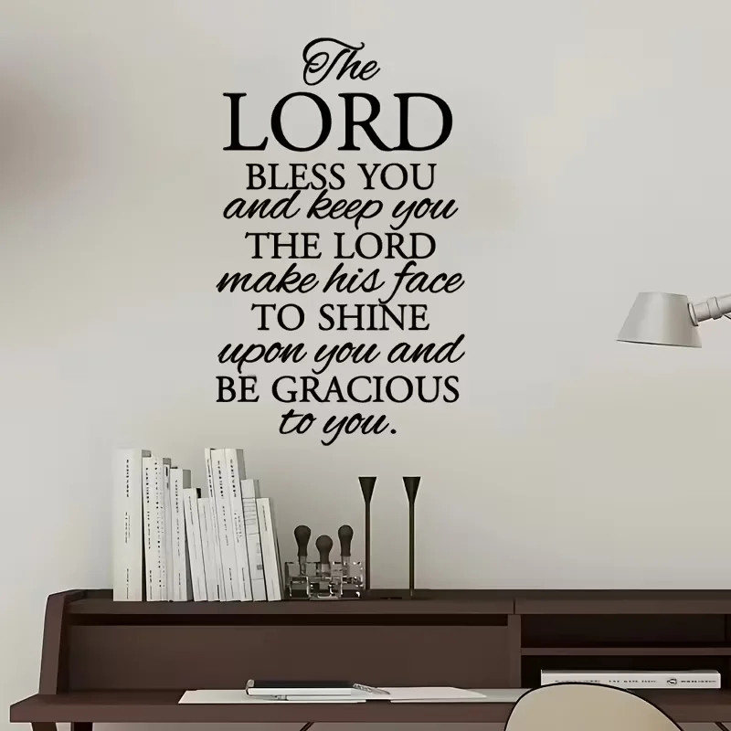 Inspirational Religious Wall Decal Art with Glossy Finish Perfect Living Room