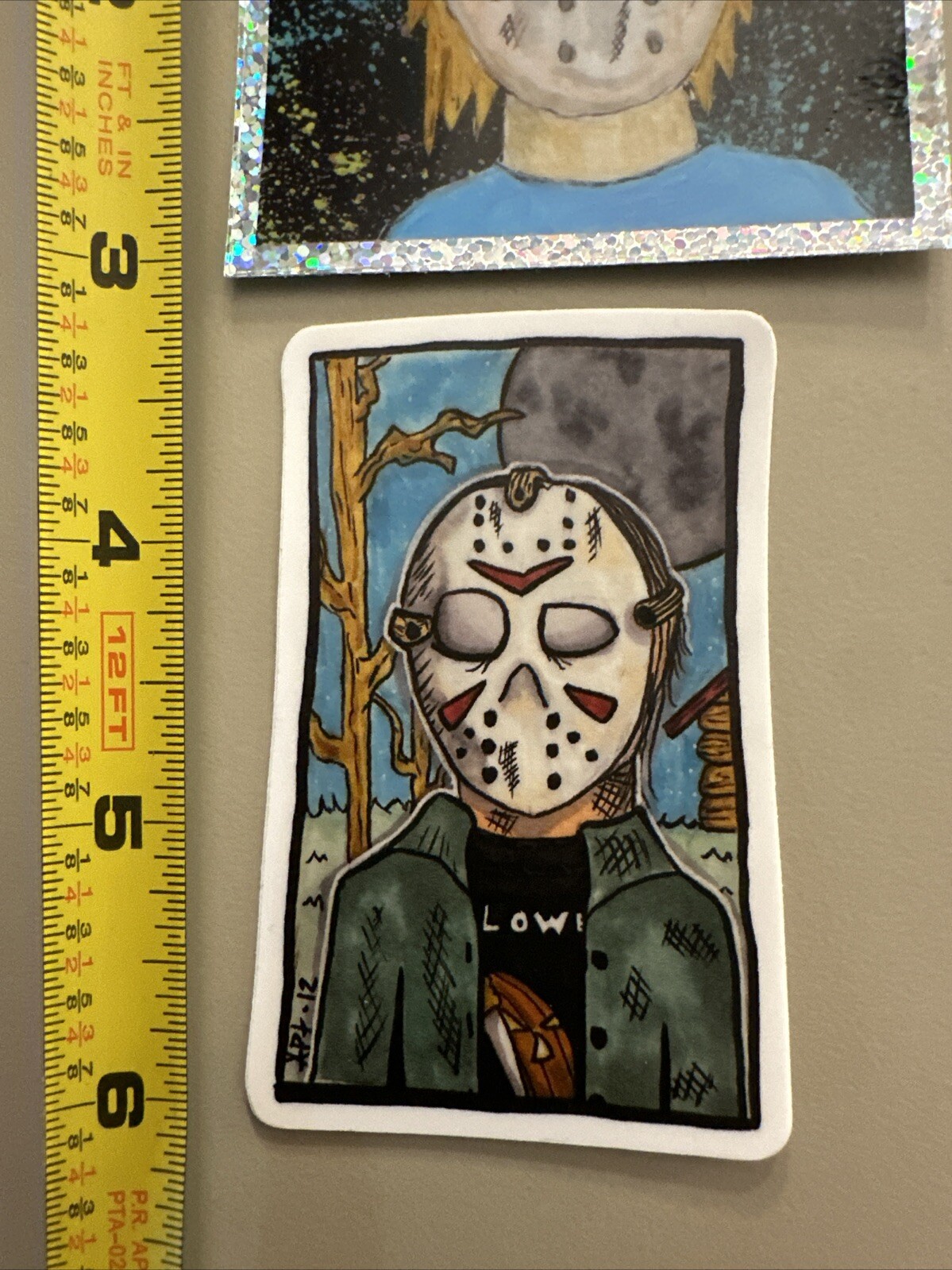 Jason Voorhees Cosplayer (2 Sticker Lot, Dishwasher Safe) Friday The 13th / Art