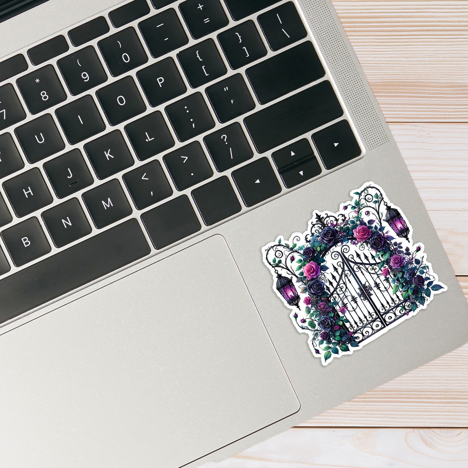 Gothic Rose Garden Gate – Vinyl Decal Sticker – Car Window Laptop – #109