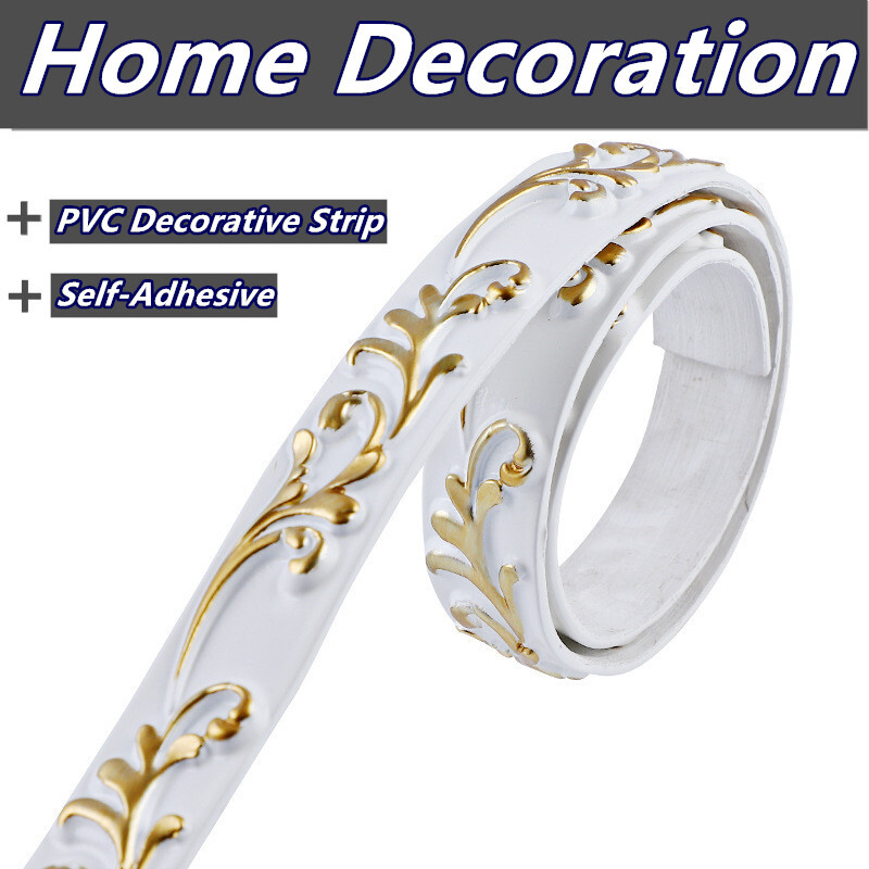 3D Self-Adhesive Decorative Baseboard Ceiling Trim Line Wall Sticker Home Decor