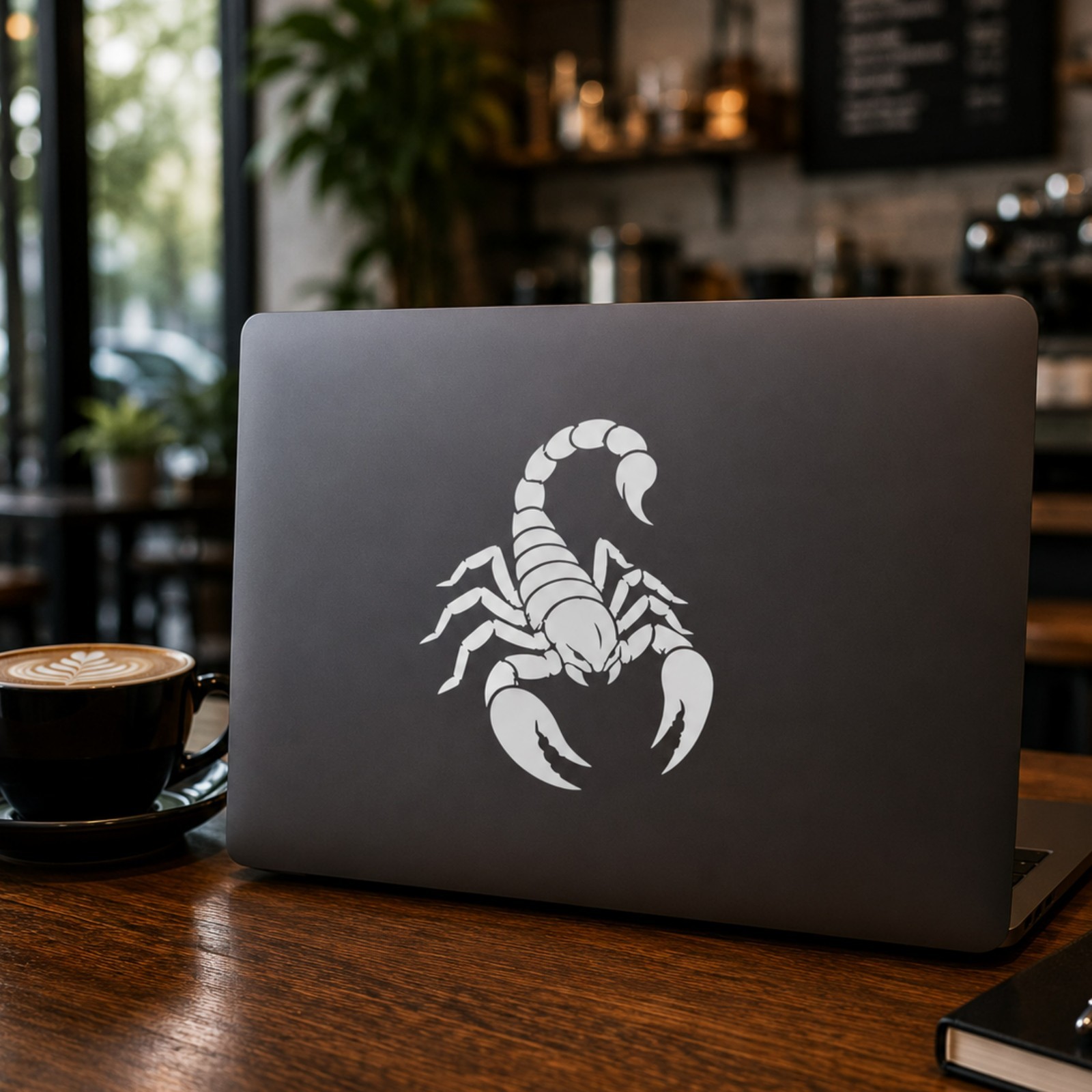 Scorpion Decal Sticker – Tribal Scorpion Silhouette – Car Window Laptop Vinyl