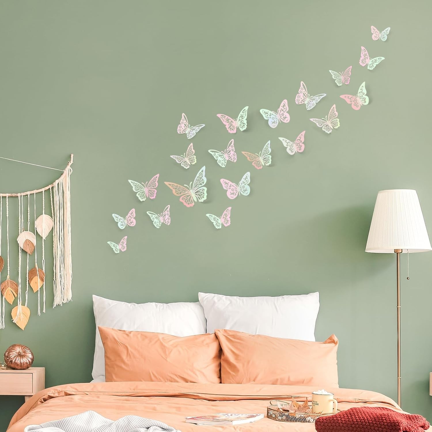 Gorgeous 60 Pcs 3D Laser Pink Butterfly Wall Decor – Perfect for All Occasions