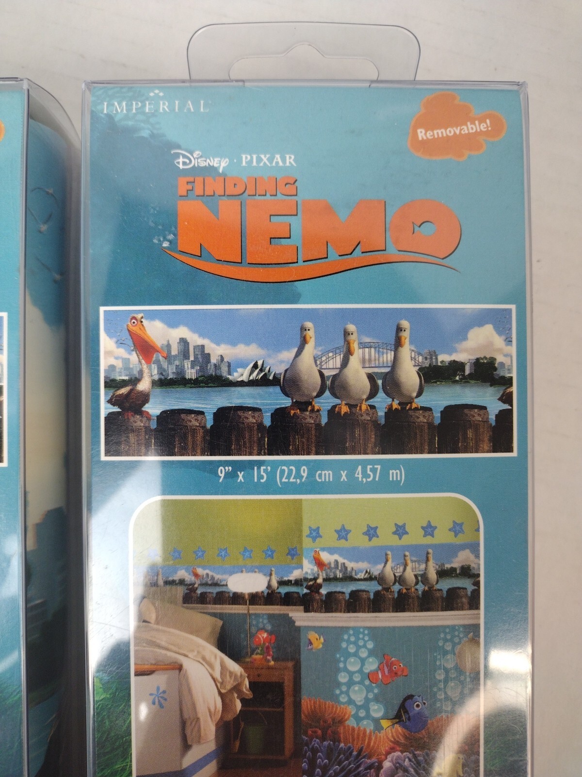 2 Pack Finding Nemo VTG Self-Stick Wall Border 9" x 15' Nursery Kids Room- NEW