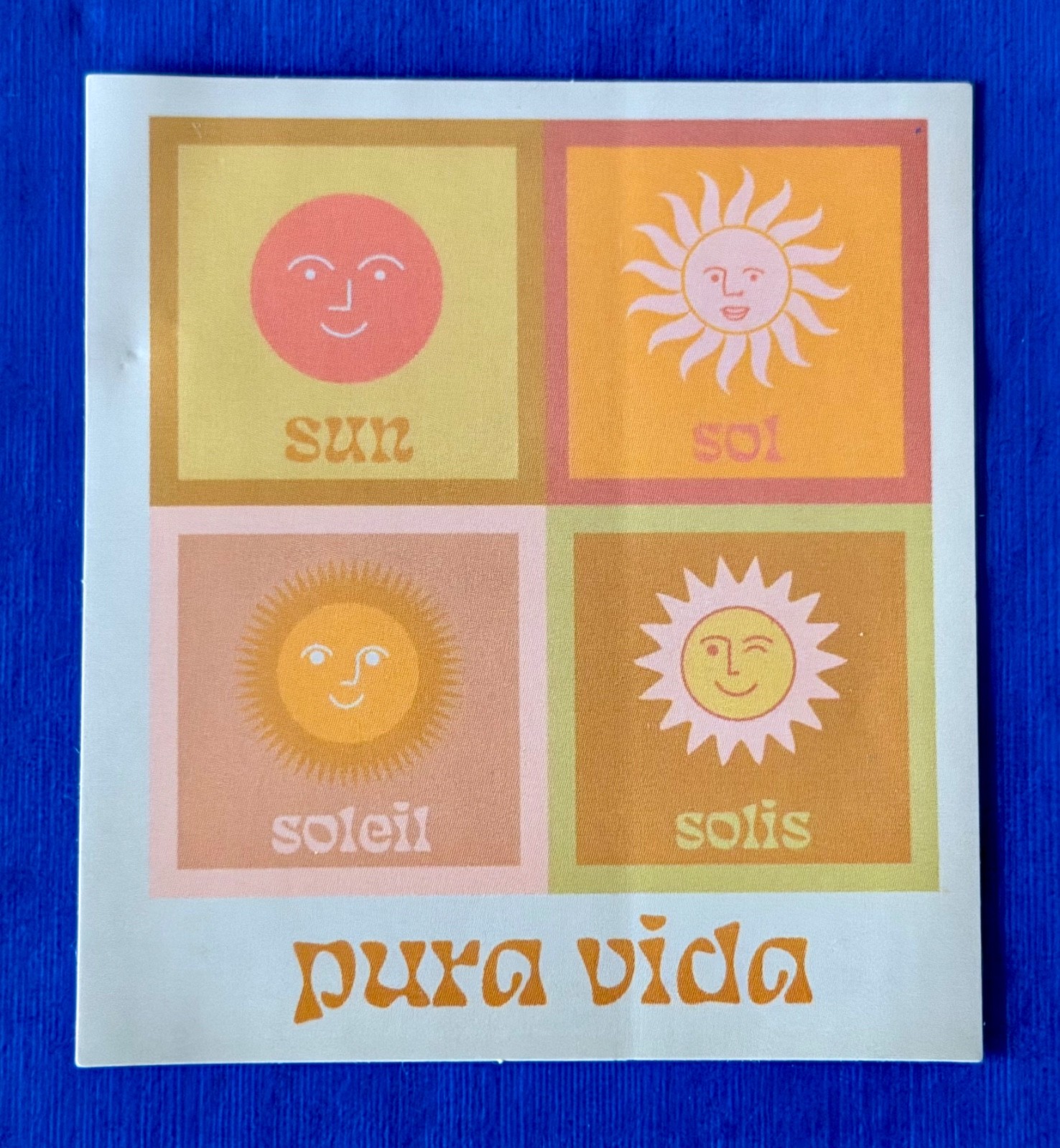 Pura Vida Sticker Sun Sol Soleil Solis with Logo NEW out of pack RARE