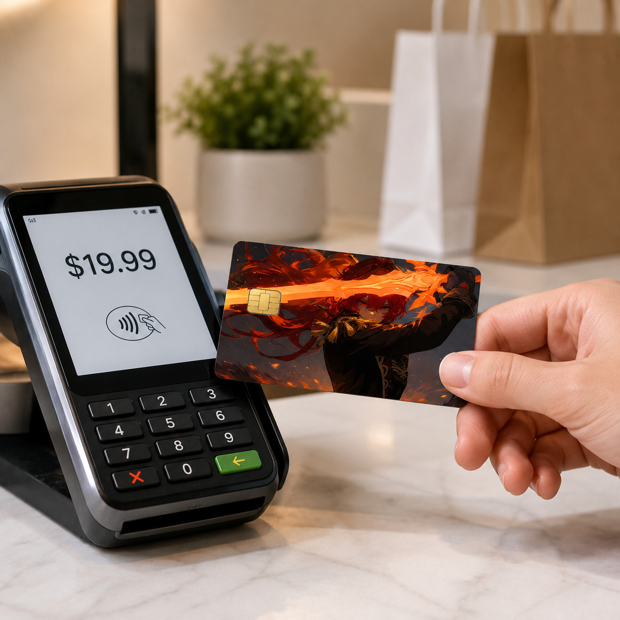 Diluc & The Wolf's Gravestone Genshin Impact Debit Card Credit Card Skin