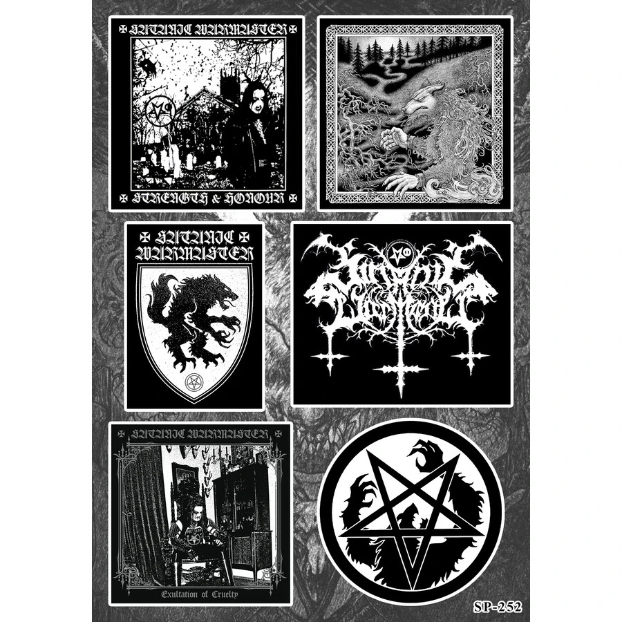 Satanic Warmaster Albums Sticker Pack Strength & Honour Exultation of Cruelty