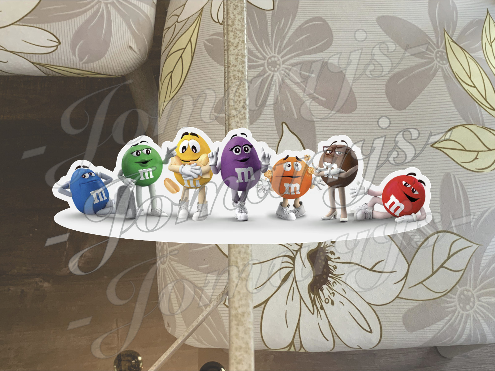 Custom M&M and Friends Spokes Candies Vinyl Sticker Decal car tumbler 2"-18"