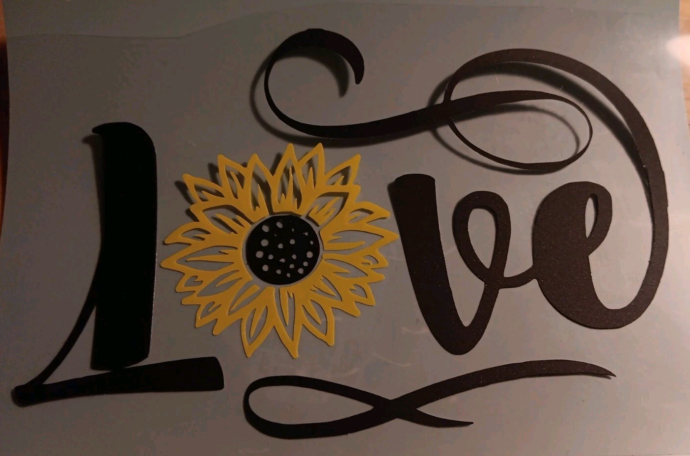 LOVE Sunflower decal
